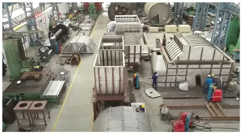Parason in-house fabrication facility — paper mill machinery manufacturing