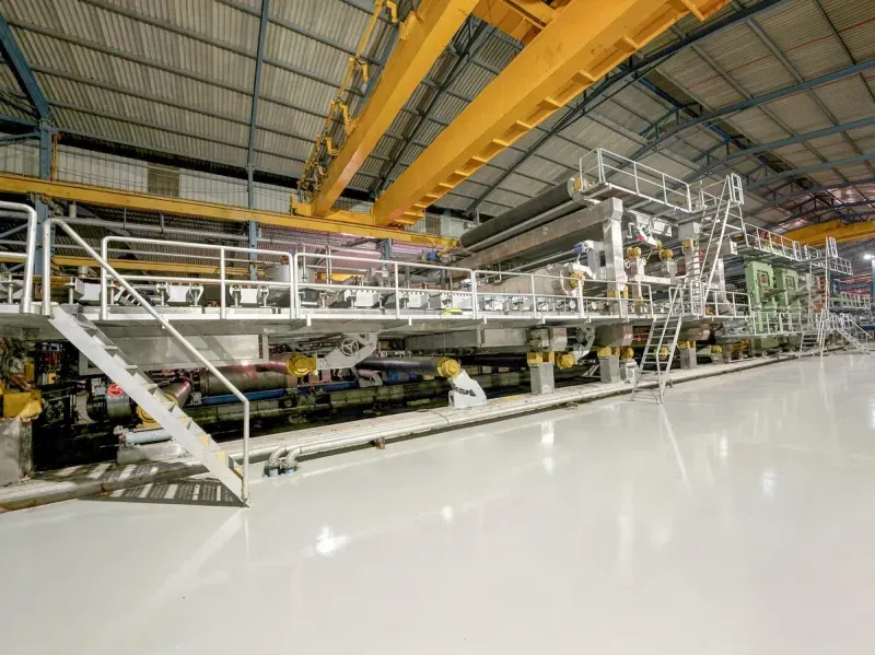 Paper mill plant — Parason paper machine installed in factory with dryer section