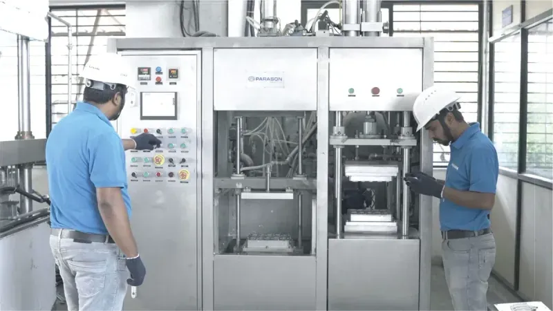 Parason rapid prototyping facility with VMC machines for custom bagasse plate mold manufacturing