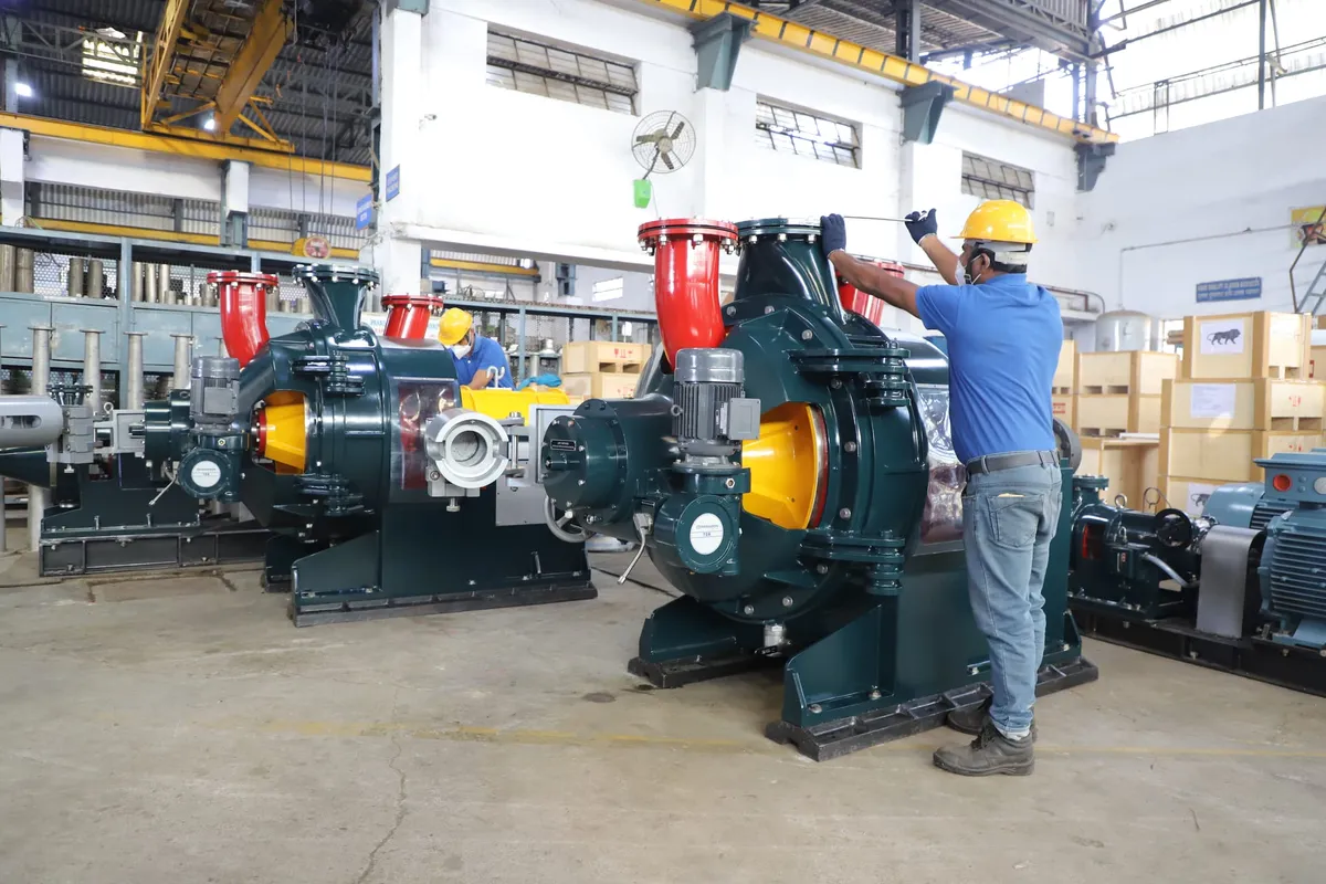 Parason Twin Disc Refiner installed at paper mill — energy efficient refining equipment with 20% power saving