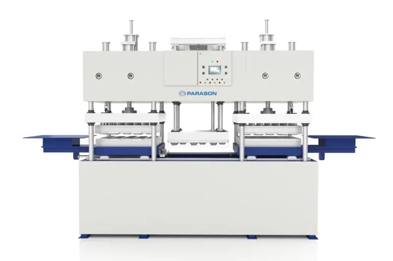 Parason PFA-D1000 Automatic Forming Machine with Dual Hot Press - Sugarcane waste plate making machine producing 350-500 kg per day