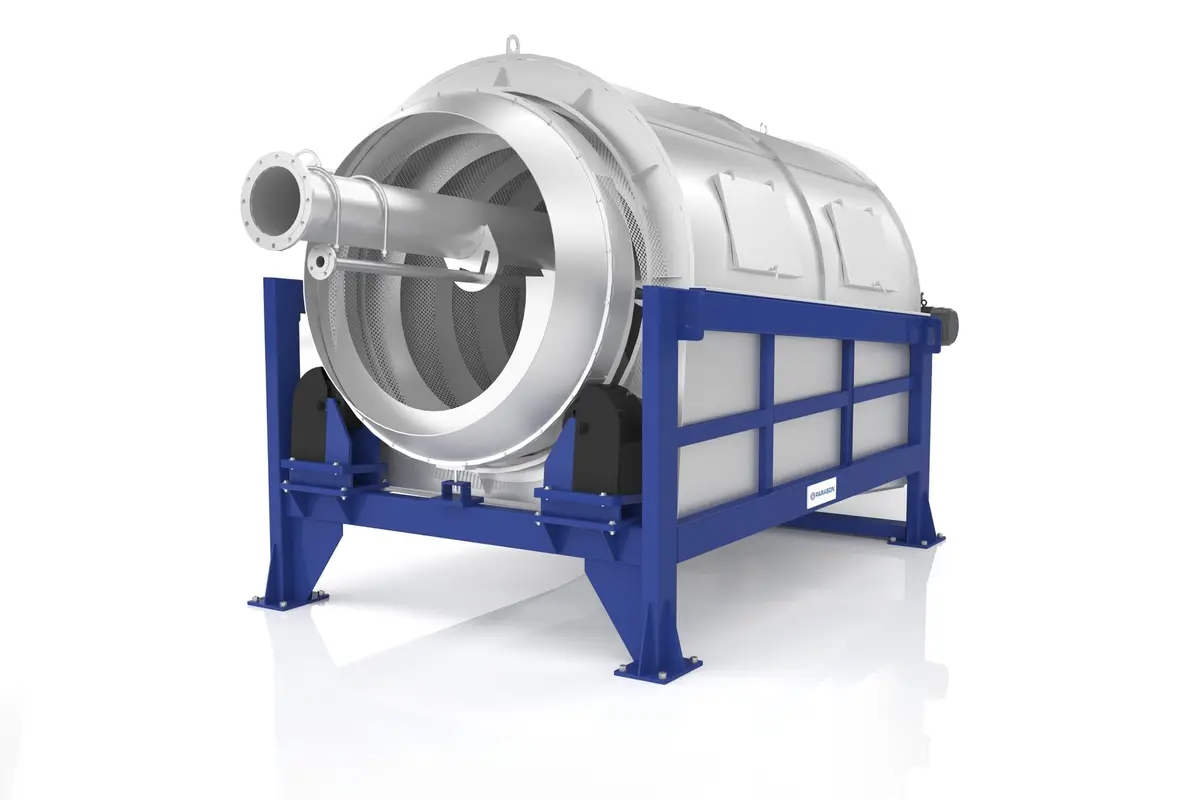 Parason inclined trommel screen ITR series — space-saving design for paper mills