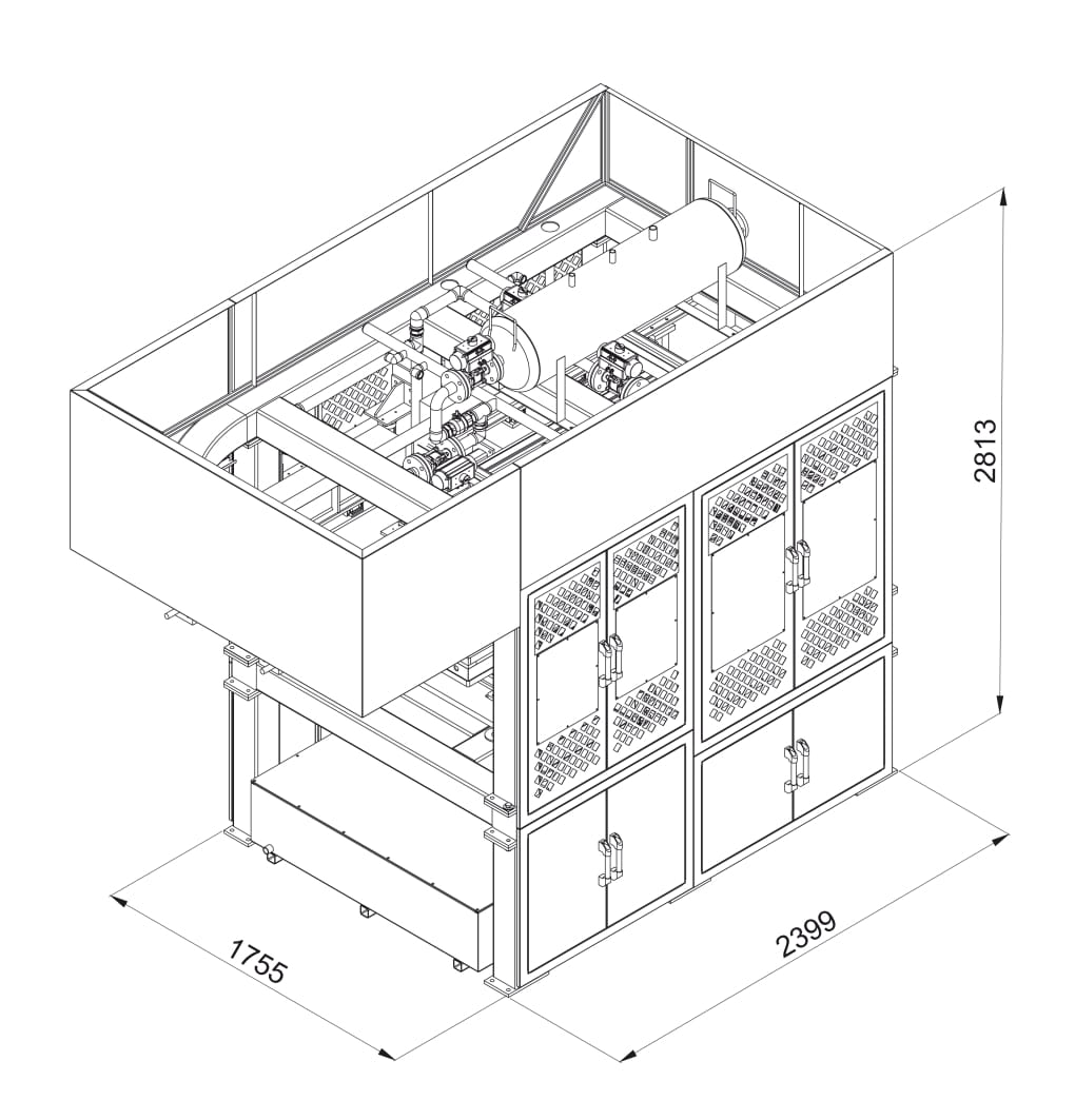 PFA-S1300 Machine Dimensions and Footprint