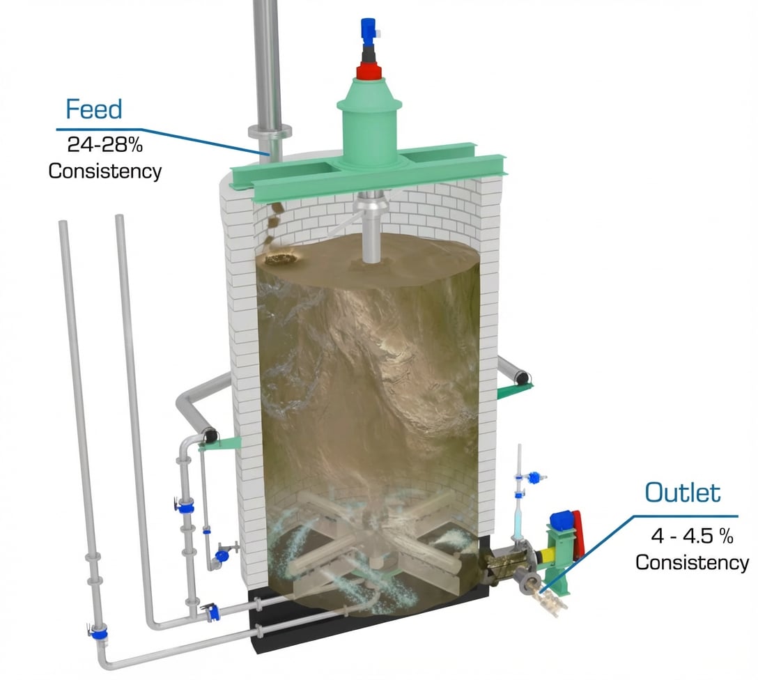 Parason Oxidative Bleach Tower - POBT Working Principle